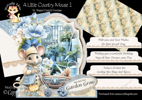 A Little Country Mouse 1 XL Shaped Card Kit