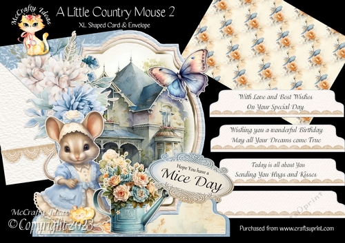 A Little Country Mouse 2 XL Shaped Card Kit