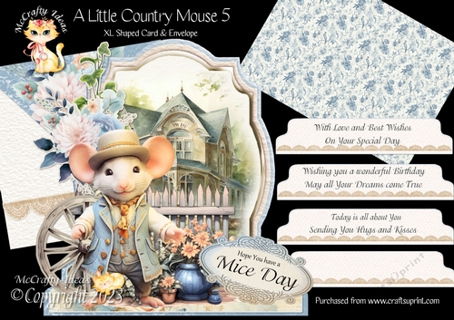 A Little Country Mouse 5 XL Shaped Card Kit