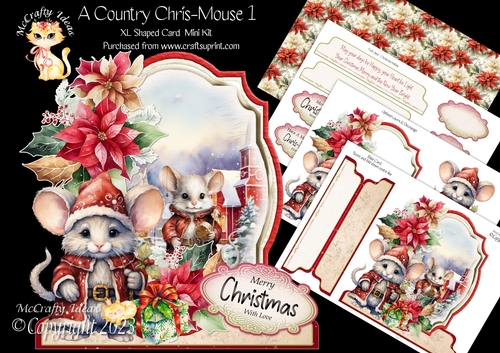 A  Country Chris-Mouse 1 XL Shaped Card Kit