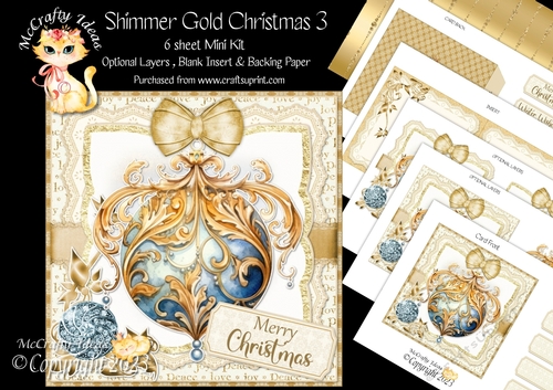 Shimmer Gold Christmas 3 Mini Kit