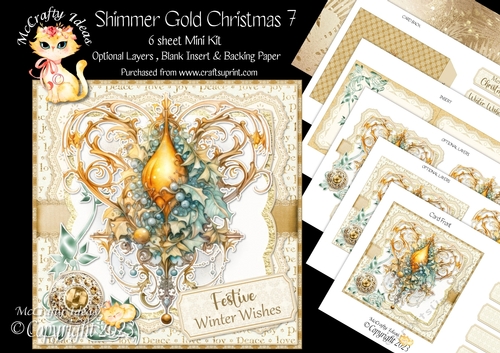 Shimmer Gold Christmas 7 Mini Kit