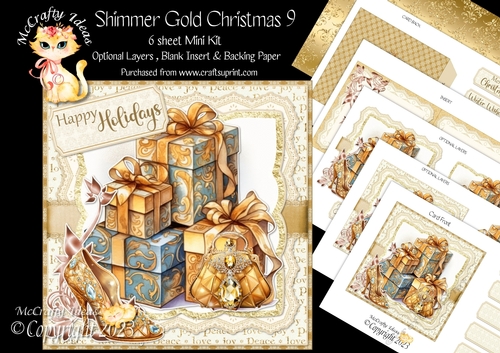 Shimmer Gold Christmas 9 Mini Kit