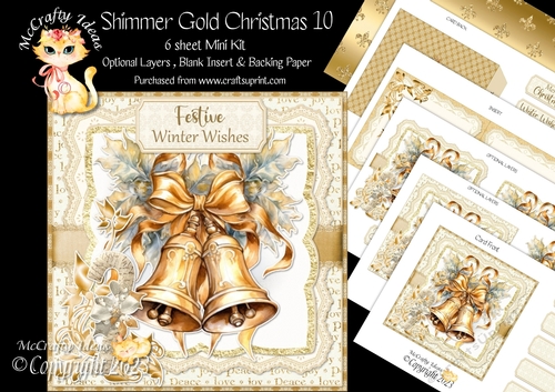 Shimmer Gold Christmas 10 Mini Kit