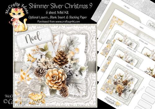 Shimmer Silver Christmas 9 Mini Kit