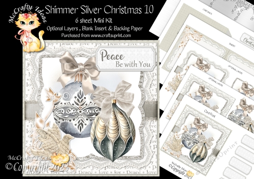 Shimmer Silver Christmas 10 Mini Kit