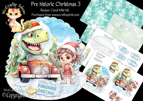 Prehistoric Christmas 3 Rocker Card