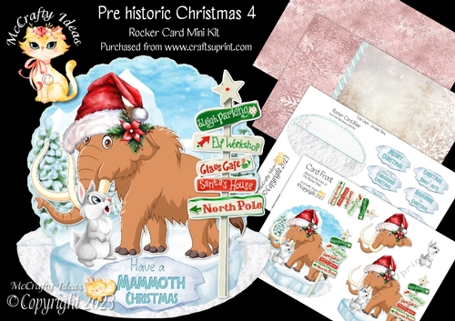 Prehistoric Christmas 4 Rocker Card