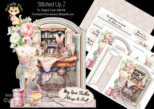 Stitched Up 2 XL Shaped Card Kit