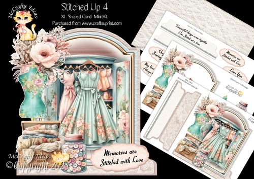 Stitched Up 4 XL Shaped Card Kit