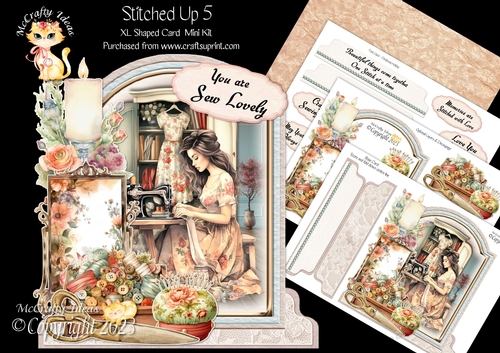 Stitched Up 5 XL Shaped Card Kit