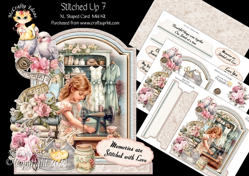 Stitched Up 7 XL Shaped Card Kit