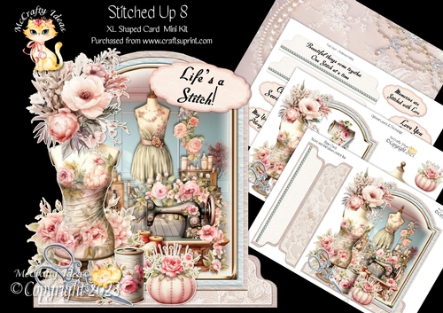 Stitched Up 8 XL Shaped Card Kit