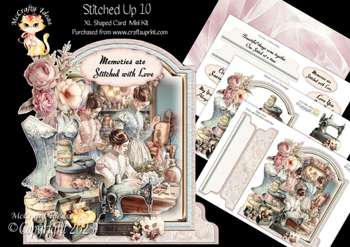 Stitched Up 10 XL Shaped Card Kit
