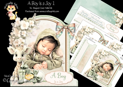 A Boy is a Joy 1 XL Shaped Card Kit