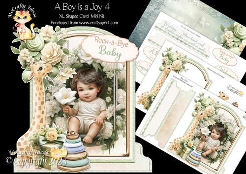 A Boy is a Joy 4 XL Shaped Card Kit