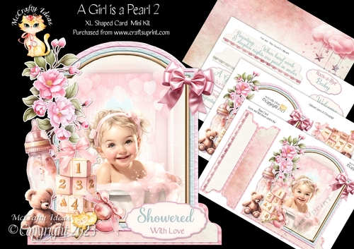 A Girl is a Pearl 2 XL Shaped Card Kit