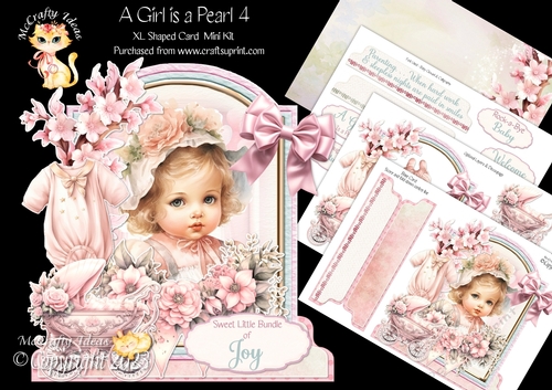 A Girl is a Pearl 4 XL Shaped Card Kit