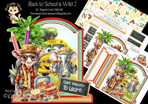 Back to School is Wild 2 XL Shaped Card Kit