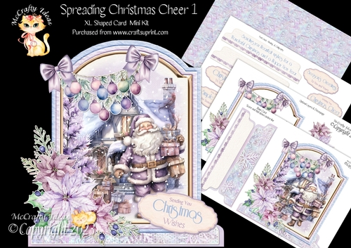 Spreading Christmas Cheer 1 1 XL Shaped Card Kit