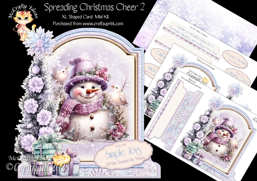 Spreading Christmas Cheer 2 1 XL Shaped Card Kit