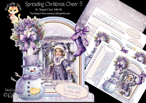 Spreading Christmas Cheer 5 1 XL Shaped Card Kit
