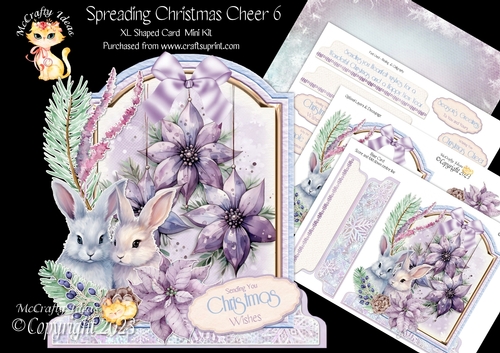 Spreading Christmas Cheer 6 1 XL Shaped Card Kit