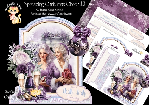Spreading Christmas Cheer 10 1 XL Shaped Card Kit