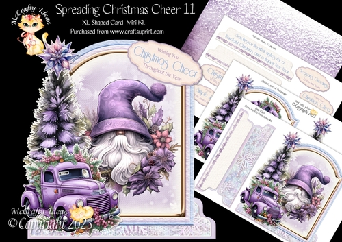 Spreading Christmas Cheer 11 1 XL Shaped Card Kit