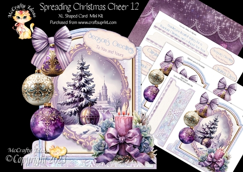 Spreading Christmas Cheer 12 1 XL Shaped Card Kit