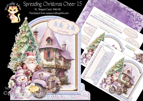 Spreading Christmas Cheer 15 1 XL Shaped Card Kit