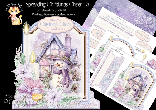 Spreading Christmas Cheer 18 1 XL Shaped Card Kit