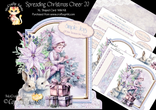 Spreading Christmas Cheer 20 1 XL Shaped Card Kit