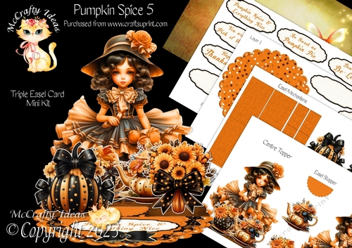 Pumpkin Spice 5 Triple Easel
