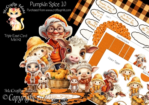 Pumpkin Spice 10 Triple Easel