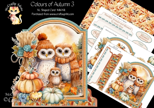 Colours of Autumn 3 XL Shaped Card Kit
