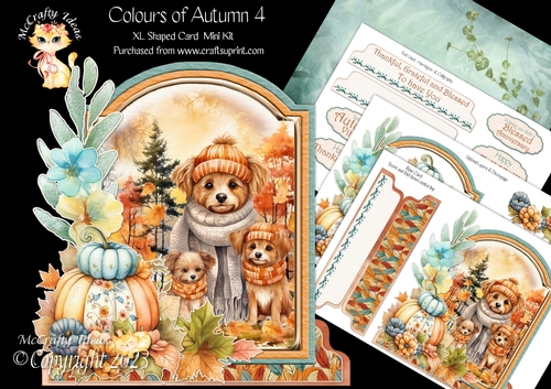 Colours of Autumn 4 XL Shaped Card Kit