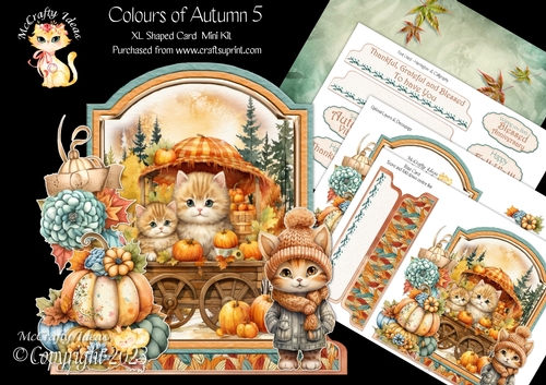 Colours of Autumn 5 XL Shaped Card Kit