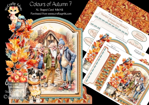 Colours of Autumn 7 XL Shaped Card Kit