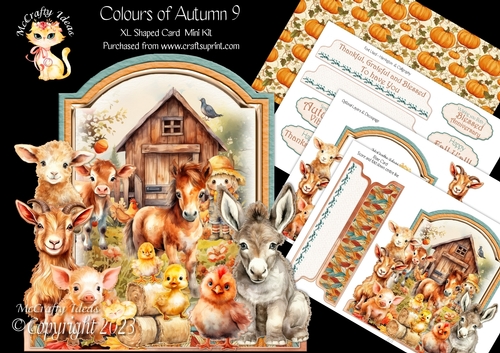 Colours of Autumn 9 XL Shaped Card Kit