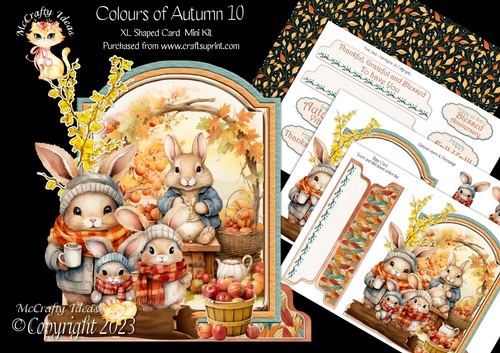 Colours of Autumn 10 XL Shaped Card Kit