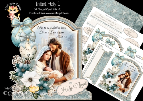 Infant Holy 1 XL Shaped Card Kit
