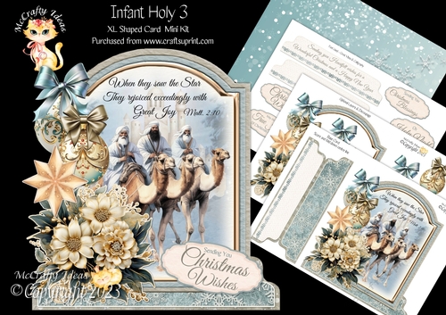 Infant Holy 3 XL Shaped Card Kit