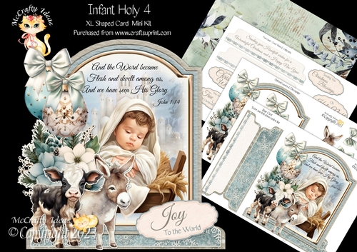 Infant Holy 4 XL Shaped Card Kit