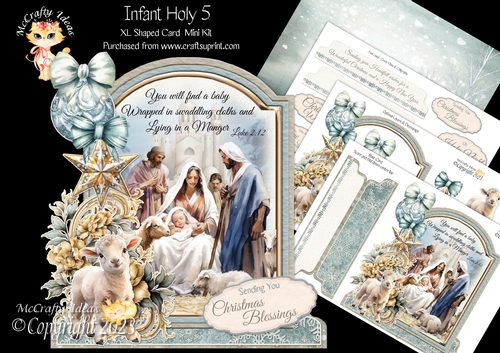 Infant Holy 5 XL Shaped Card Kit