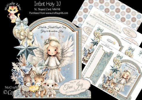 Infant Holy 10 XL Shaped Card Kit