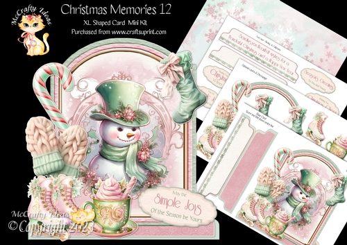 Christmas Memories 12 XL Shaped Card Kit