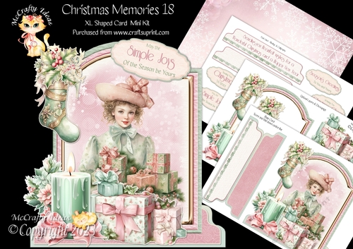 Christmas Memories 18 XL Shaped Card Kit