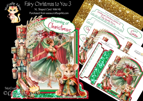 Fairy Christmas to You 3 XL Shaped Card Kit