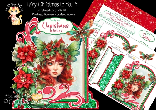 Fairy Christmas to You 5 XL Shaped Card Kit